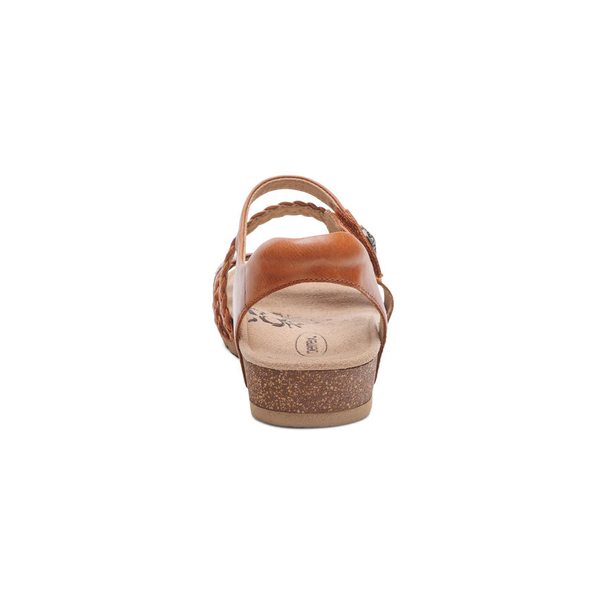 Aetrex Women's Jillian Braided Quarter Strap Sandal - Cognac SC363