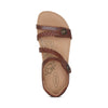 Aetrex Women's Jillian Braided Quarter Strap Sandal - Walnut SC441