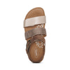 Aetrex Women's Lilly Adjustable Quarter Strap Sandal - Taupe SC562