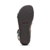 Aetrex Women's Jess Adjustable Quarter Strap Sandal - Pewter Sparkle SE206