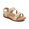 Aetrex Women's Jess Adjustable Quarter Strap Sandal - Champagne Sparkle SE208