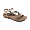 Aetrex Women's Gabby Adjustable Quarter Strap Sandal - Stone Multi SE316