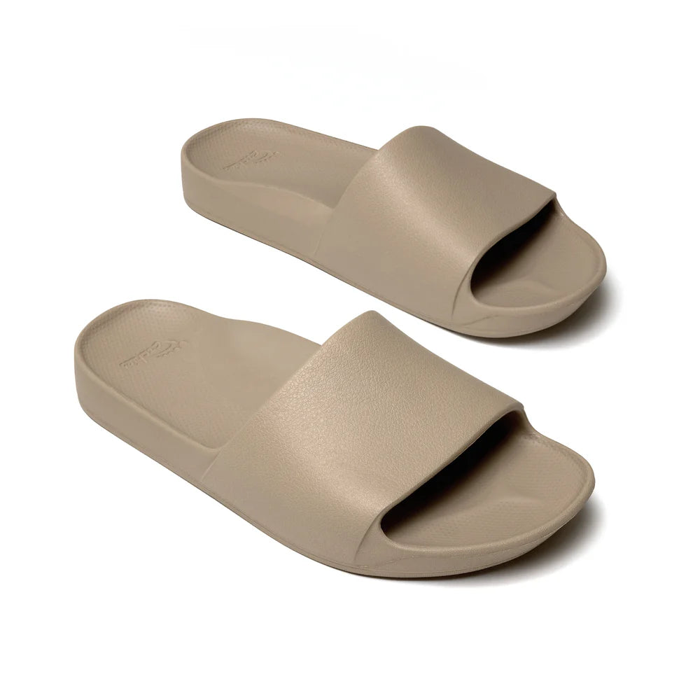 Archie Arch Support Unisex Slide Sandals - Taupe SLD-SB-TAP