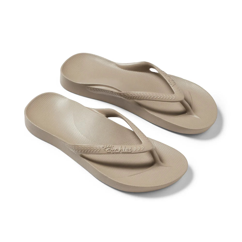 Archie Arch Support Unisex Flip Flops - Taupe TAP-HAS