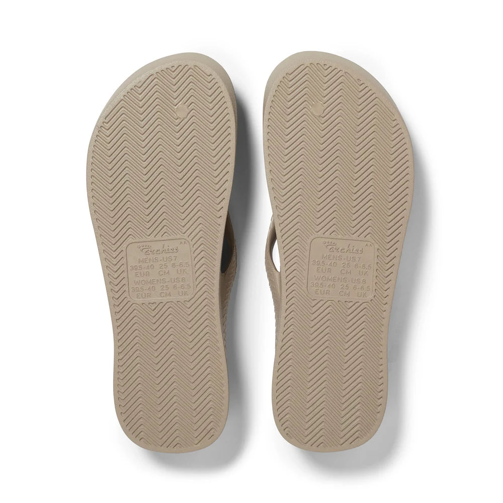 Archie Arch Support Unisex Flip Flops - Taupe TAP-HAS