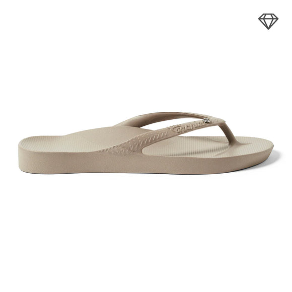 Archie Arch Support Unisex Flip Flops - Crystal Taupe TAP-DIA