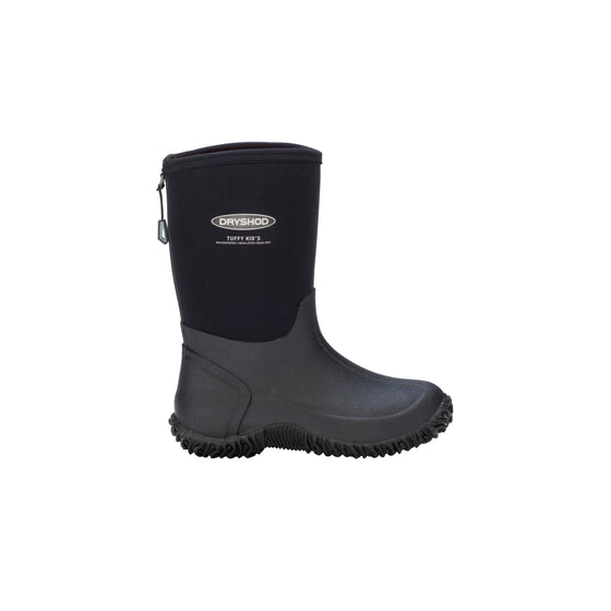 Dryshod Kid's Tuffy All-Conditions WP Rubber Boot - Black/Grey TUF-KD-BK