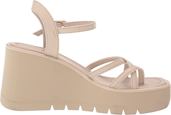 Madden Girl Women's Vaultt Wedge Sandal - Light Taupe VAUL01J1