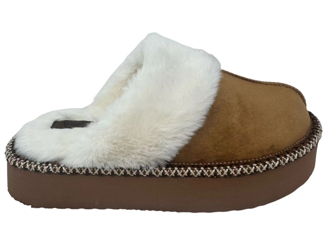 Very G Women's Delaney 2 Platform Slipper - Tan VGFL0085-251