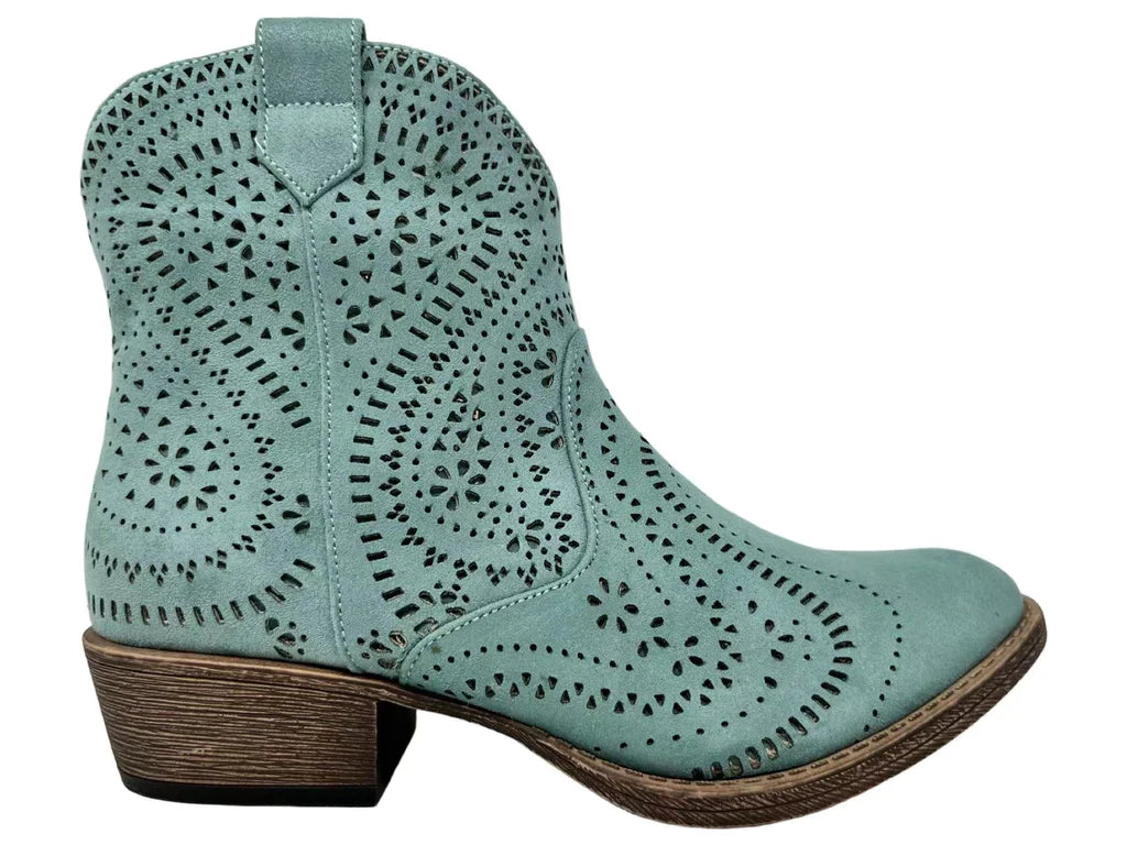 Very G Women's Zest Detailed Bootie - Turquoise VGLB0369