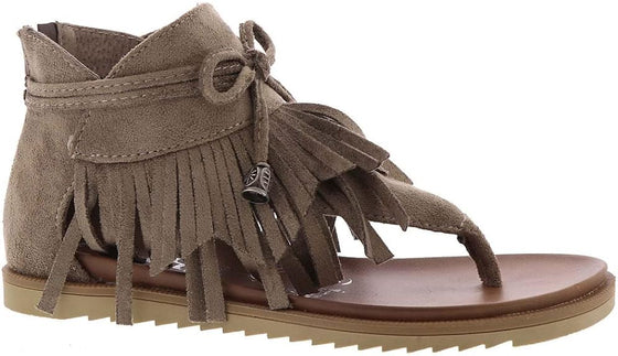 Very G Women's I See You Fringe Thong Sandal - Taupe VGSA0191