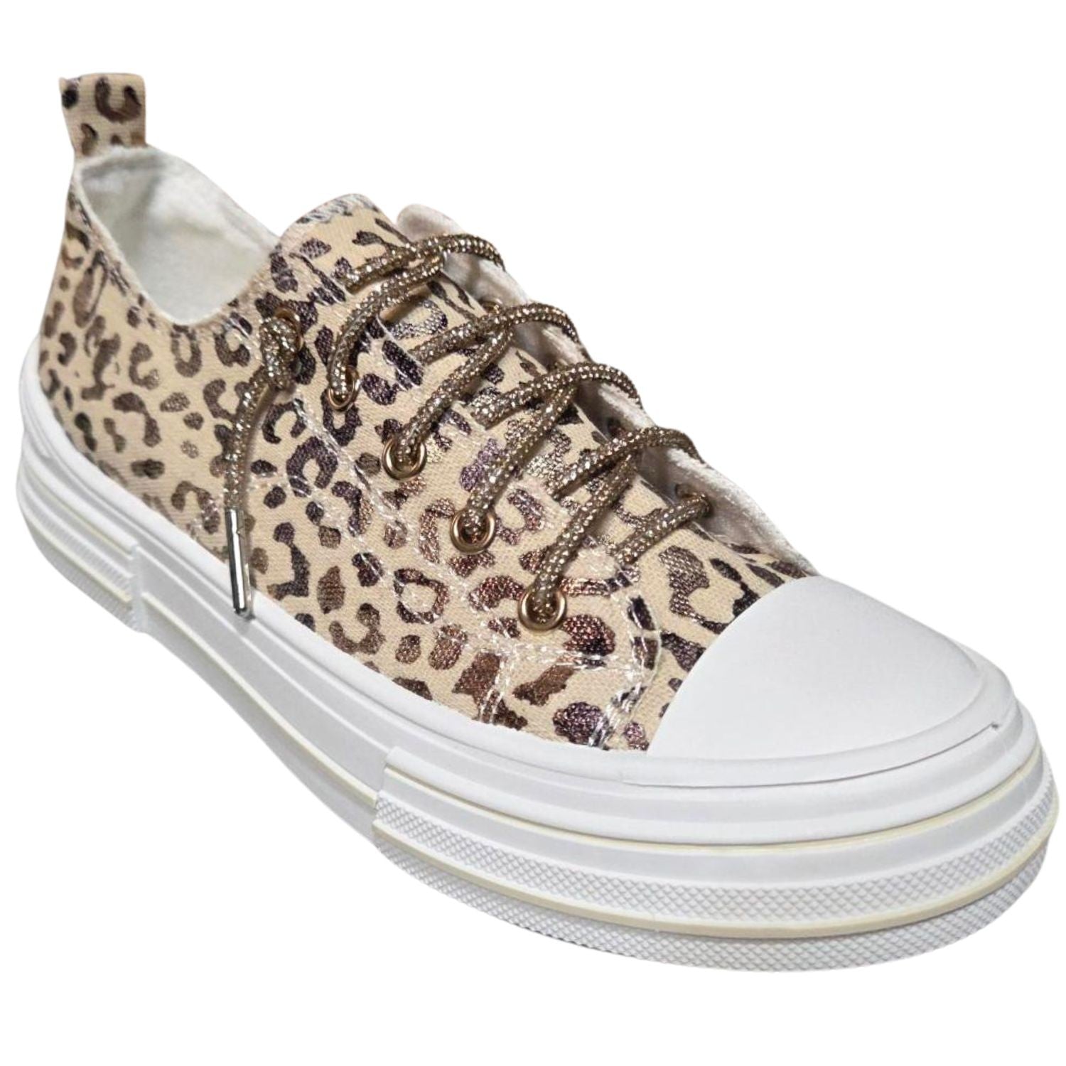 Very G Women's Aman Glitter Sneaker - Natural Leopard VGSP0292-106