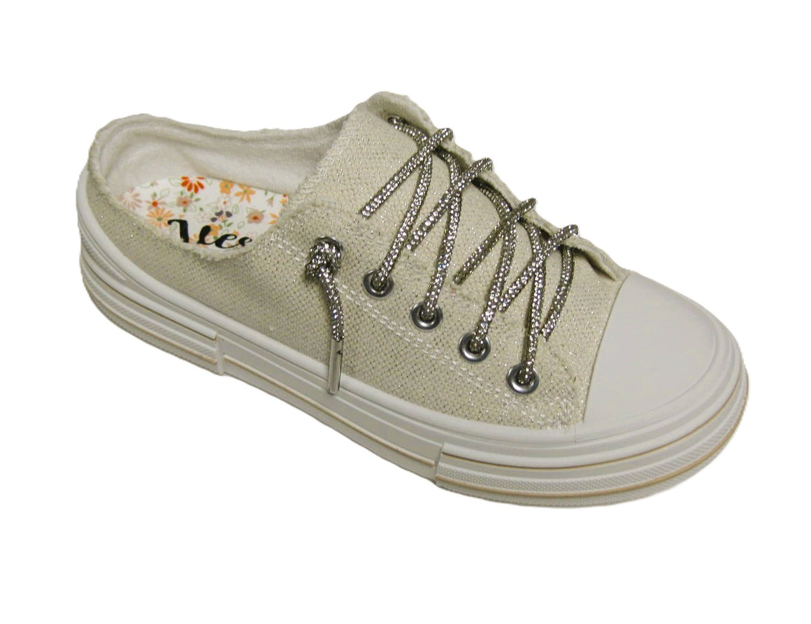 Very G Women's Aman Glitter Slip-on Sneaker - Natural VGSP0300-106