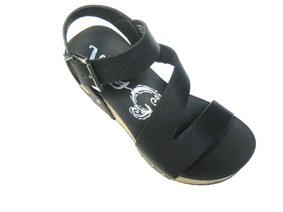 Very G Women's Shayne Wedge Sandal - Black VGWS0047
