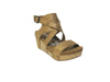 Very G Women's Vector Wedge Sandal - Tan VGWS0064