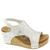 Very G Women's Harper Wedge Sandal - White Silver VGWS0069-118