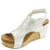 Very G Women's Harper Wedge Sandal - White Silver VGWS0069-118