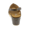 Very G Women's Isabella Tooled Wedge Sandal - Chocolate VGWS0072-201