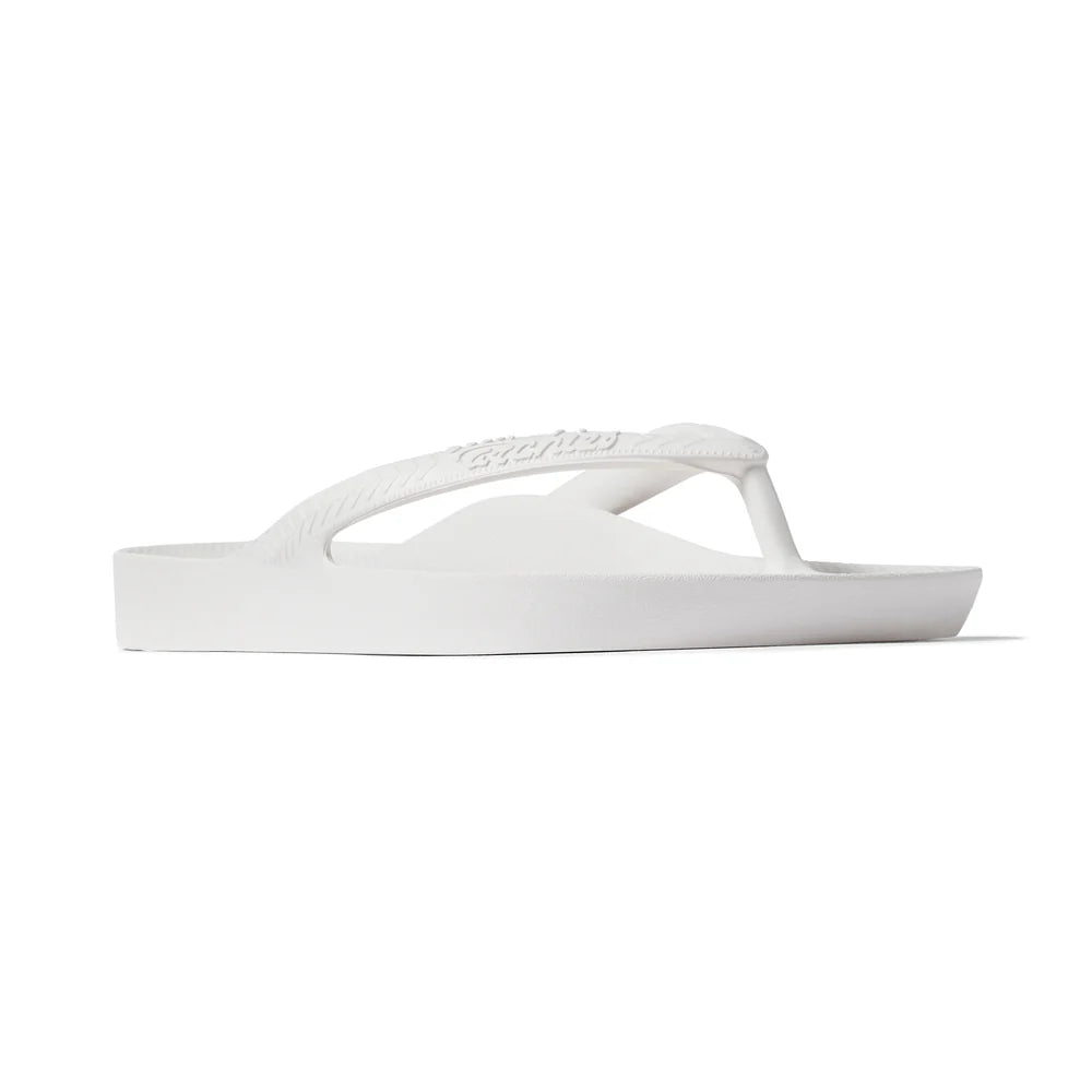 Archie Arch Support Unisex Flip Flops - White WHT-HAS
