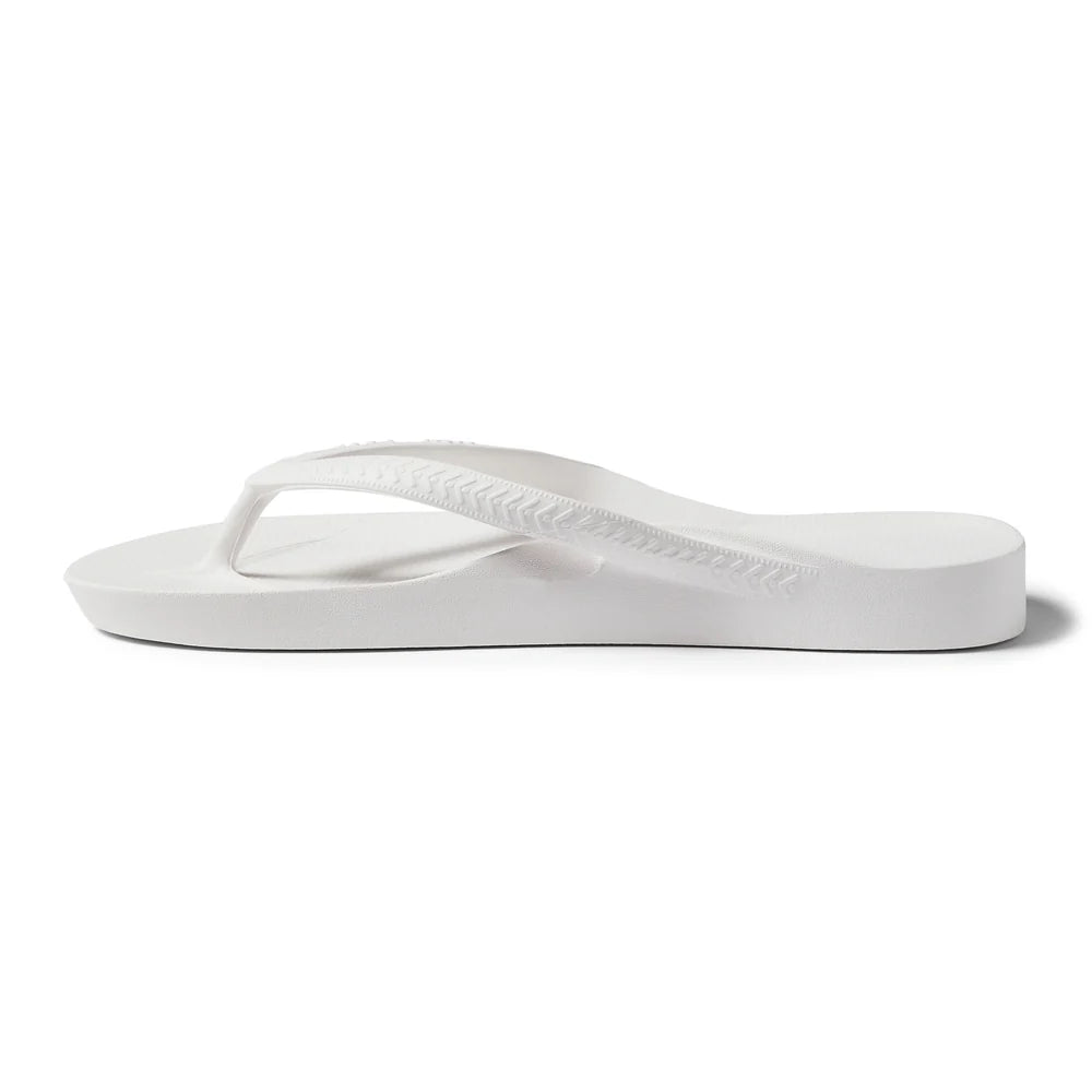Archie Arch Support Unisex Flip Flops - White WHT-HAS