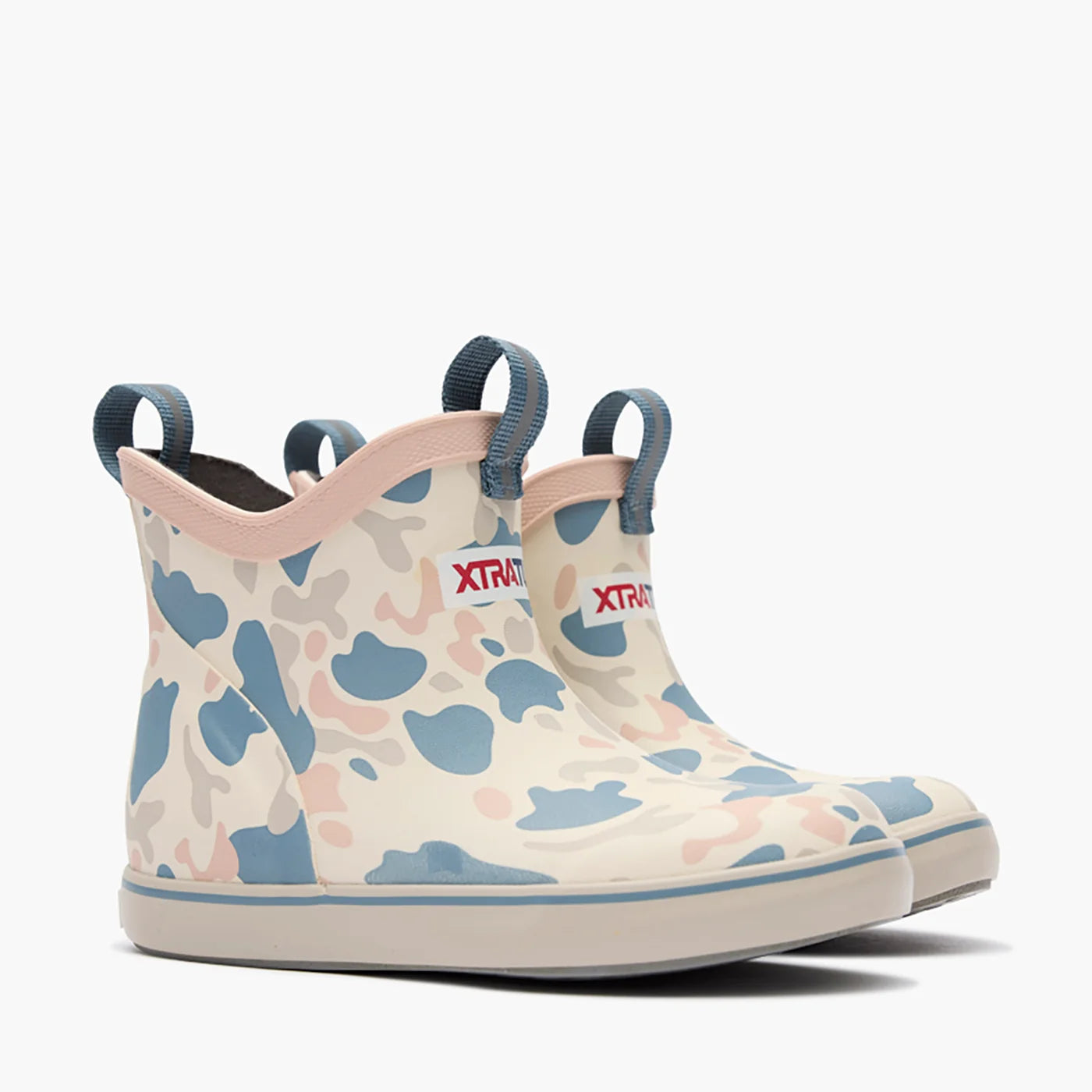 XtraTuf Big Kid's Ankle Deck Boot - Ivory Duck Camo XKABDC30