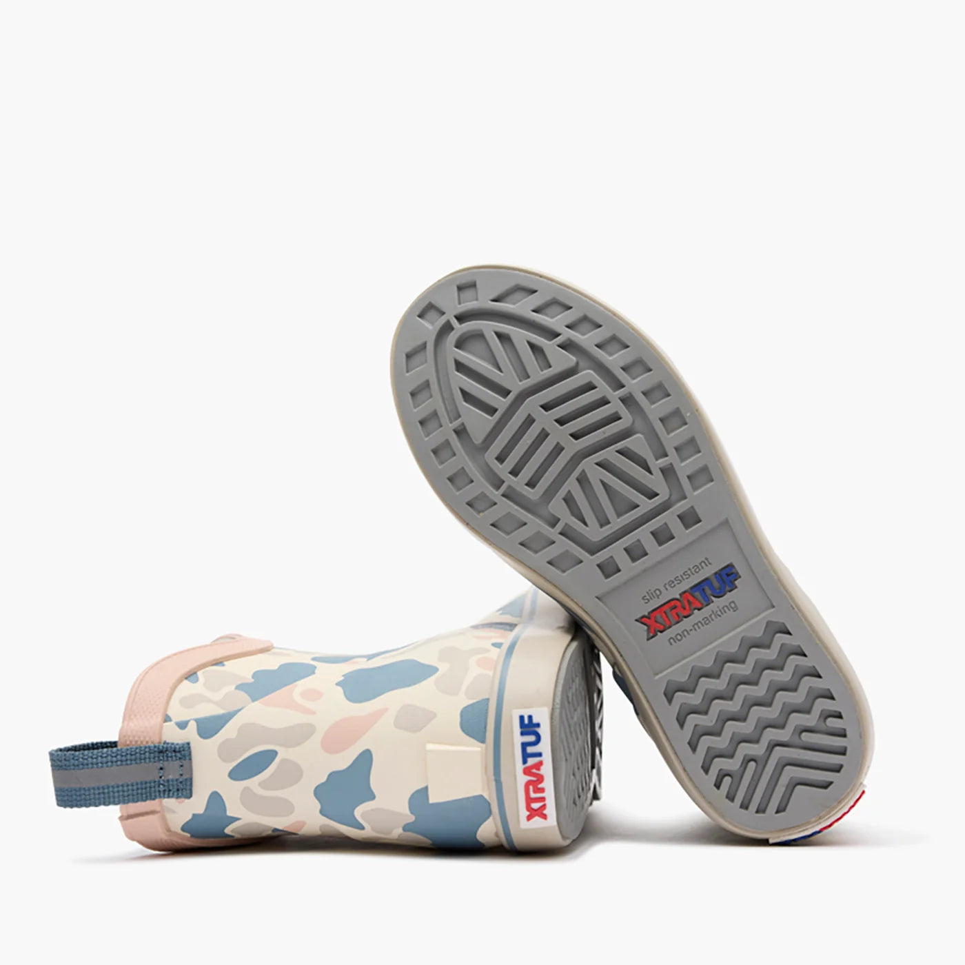 XtraTuf Big Kid's Ankle Deck Boot - Ivory Duck Camo XKABDC30