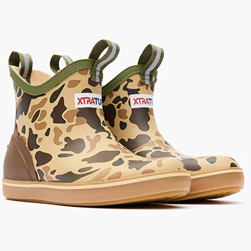 XtraTuf Big Kid's Ankle Deck Boot - Duck Camo XKABDCMY