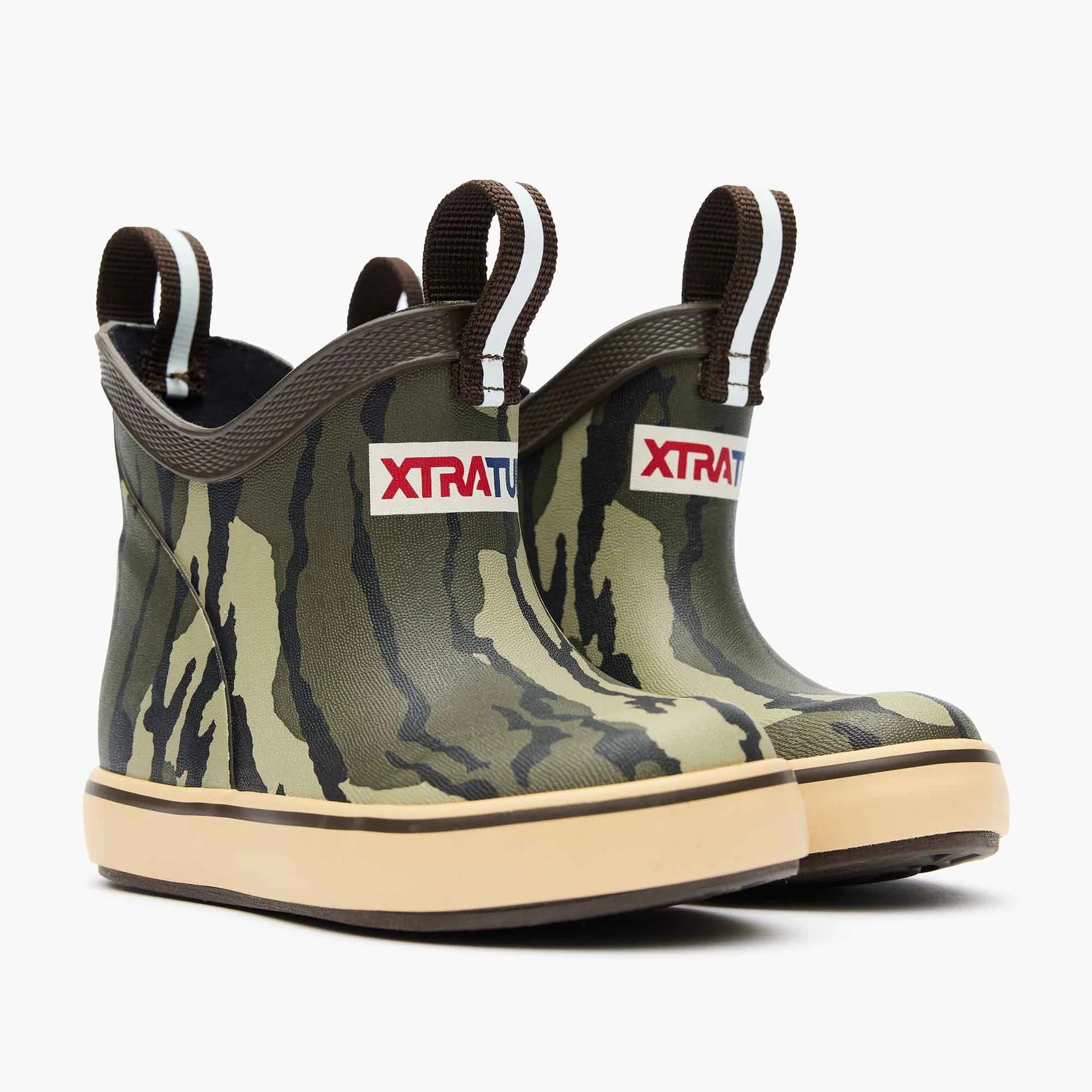 XtraTuf Big Kid's Ankle Deck Boot - Mossy Oak XKABMOB