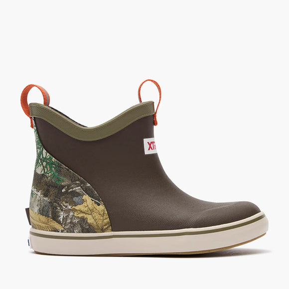 XtraTuf Big Kid's Ankle Deck Boot - Dark Brown/Realtree Edge XKABRT90