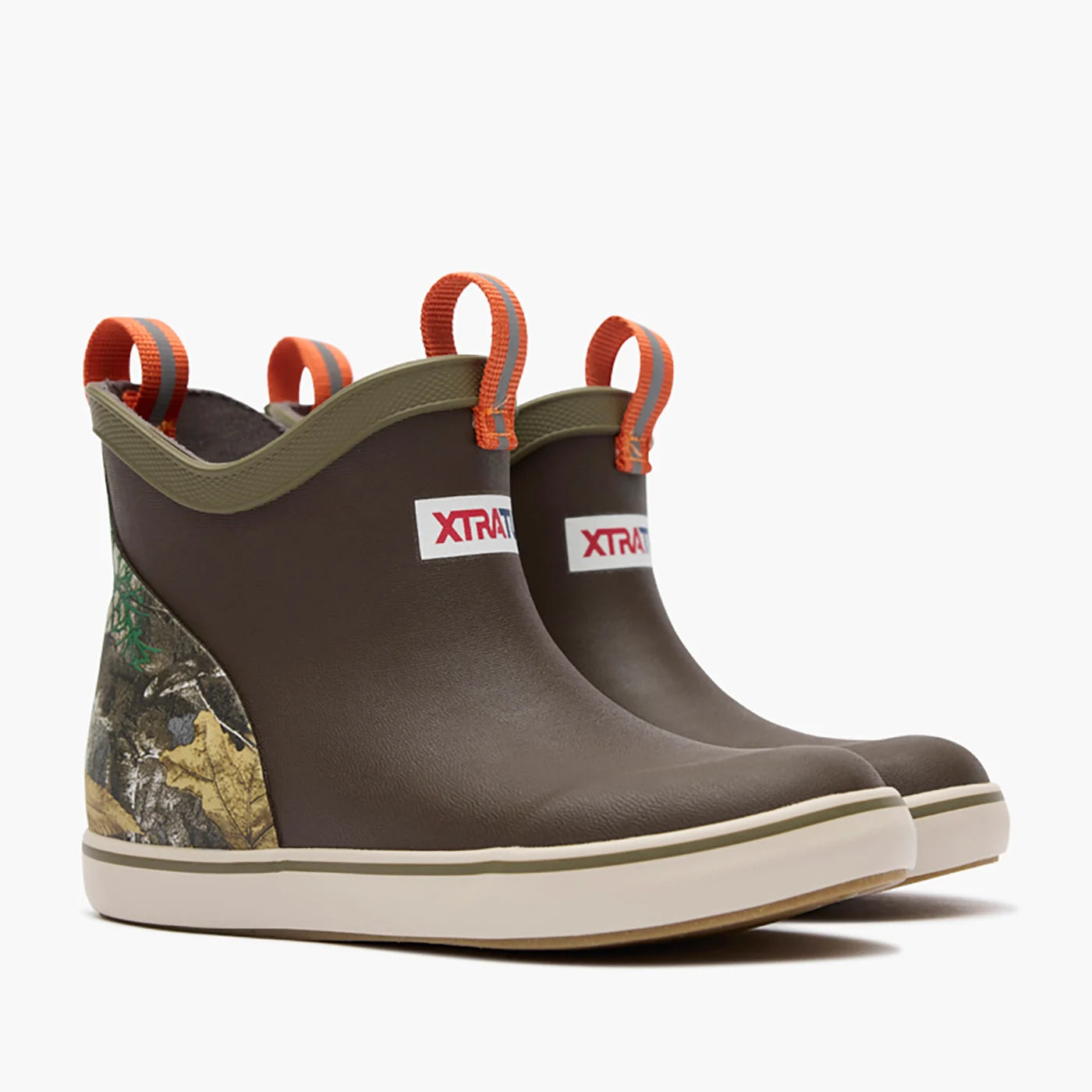 XtraTuf Big Kid's Ankle Deck Boot - Dark Brown/Realtree Edge XKABRT90