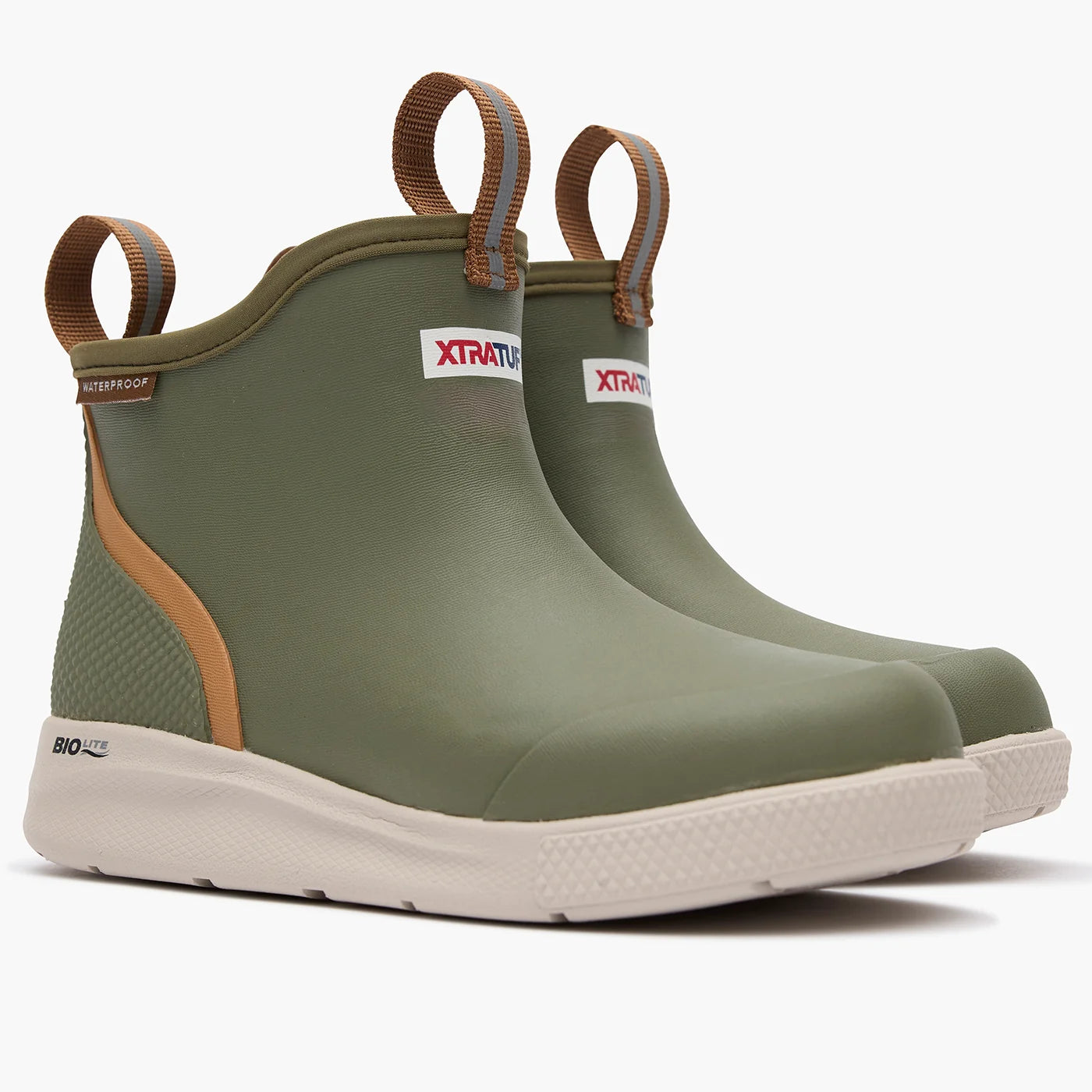 XtraTuf Big Kid's Ankle Deck Sport Boot - Olive XKADS300