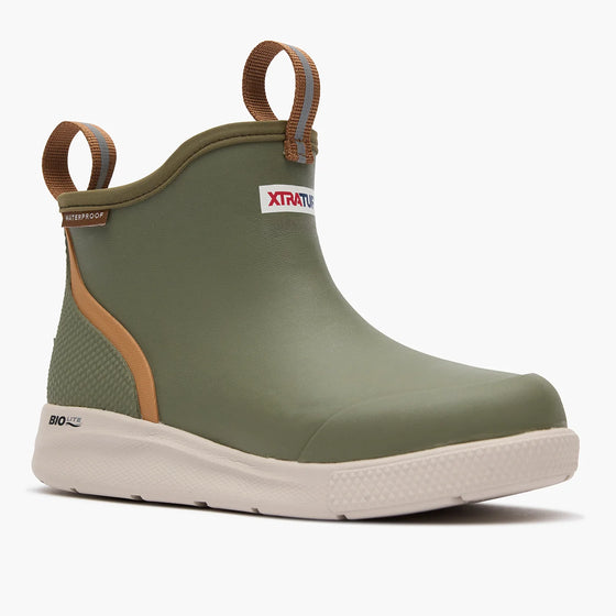 XtraTuf Big Kid's Ankle Deck Sport Boot - Olive XKADS300