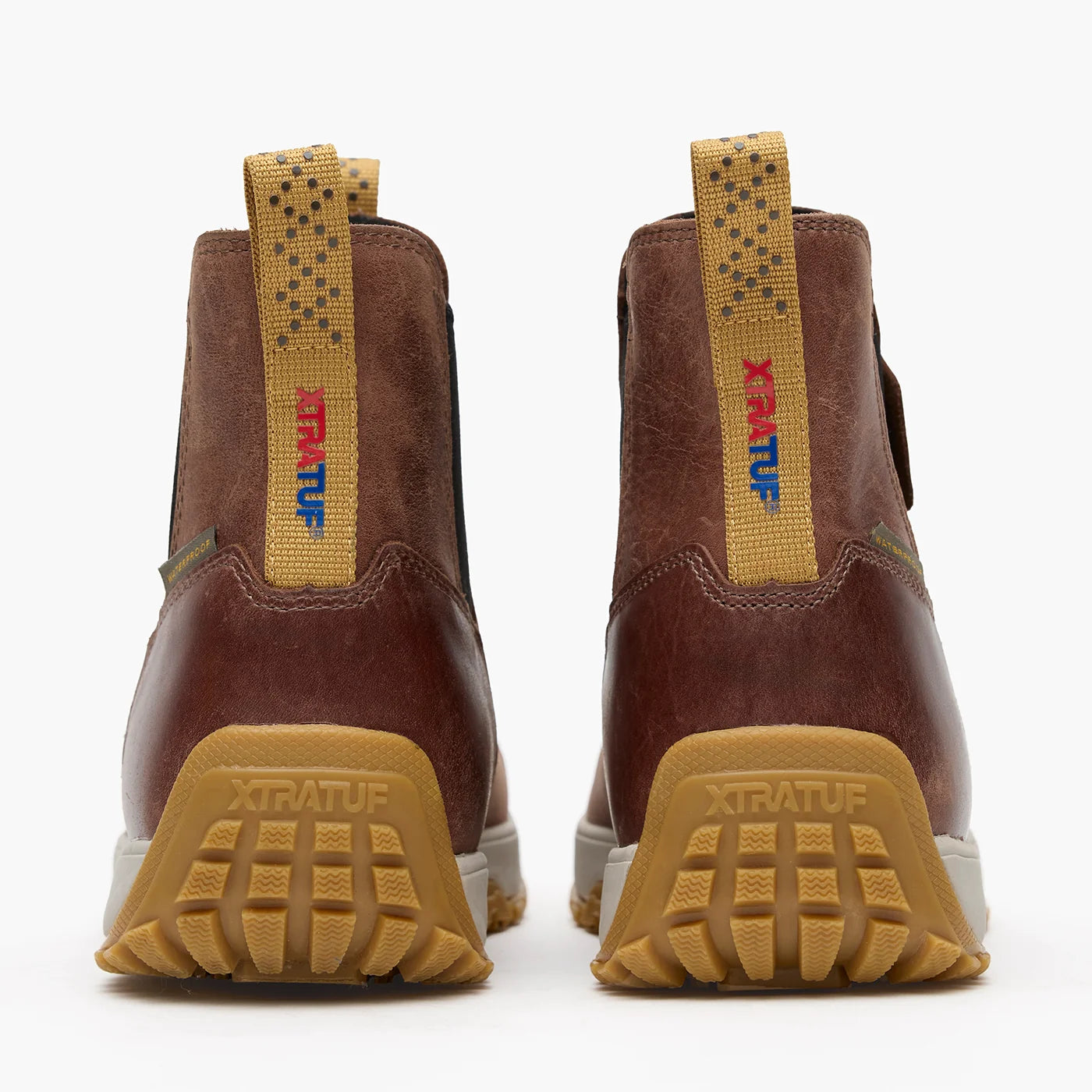 XtraTuf Men's Waterproof Leather Ankle Deck Boot - Earth Brown XMABL900