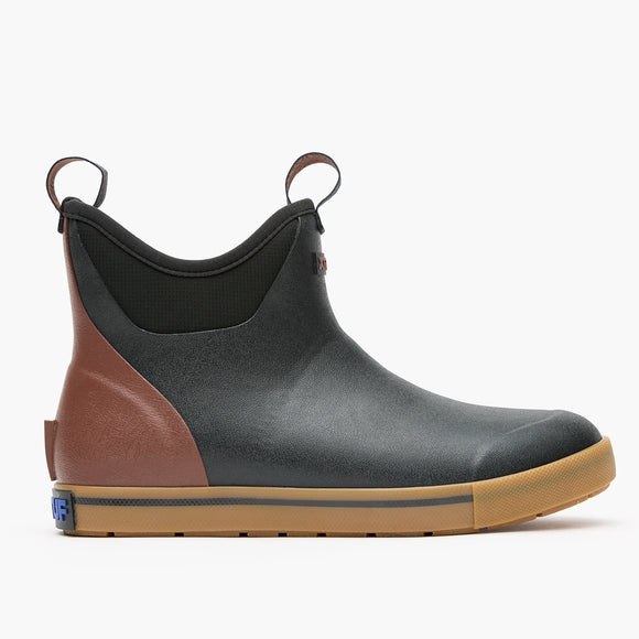 XtraTuf Men's 6" Camp Fleece-Lined Ankle Deck Boot - Black XMADBC00