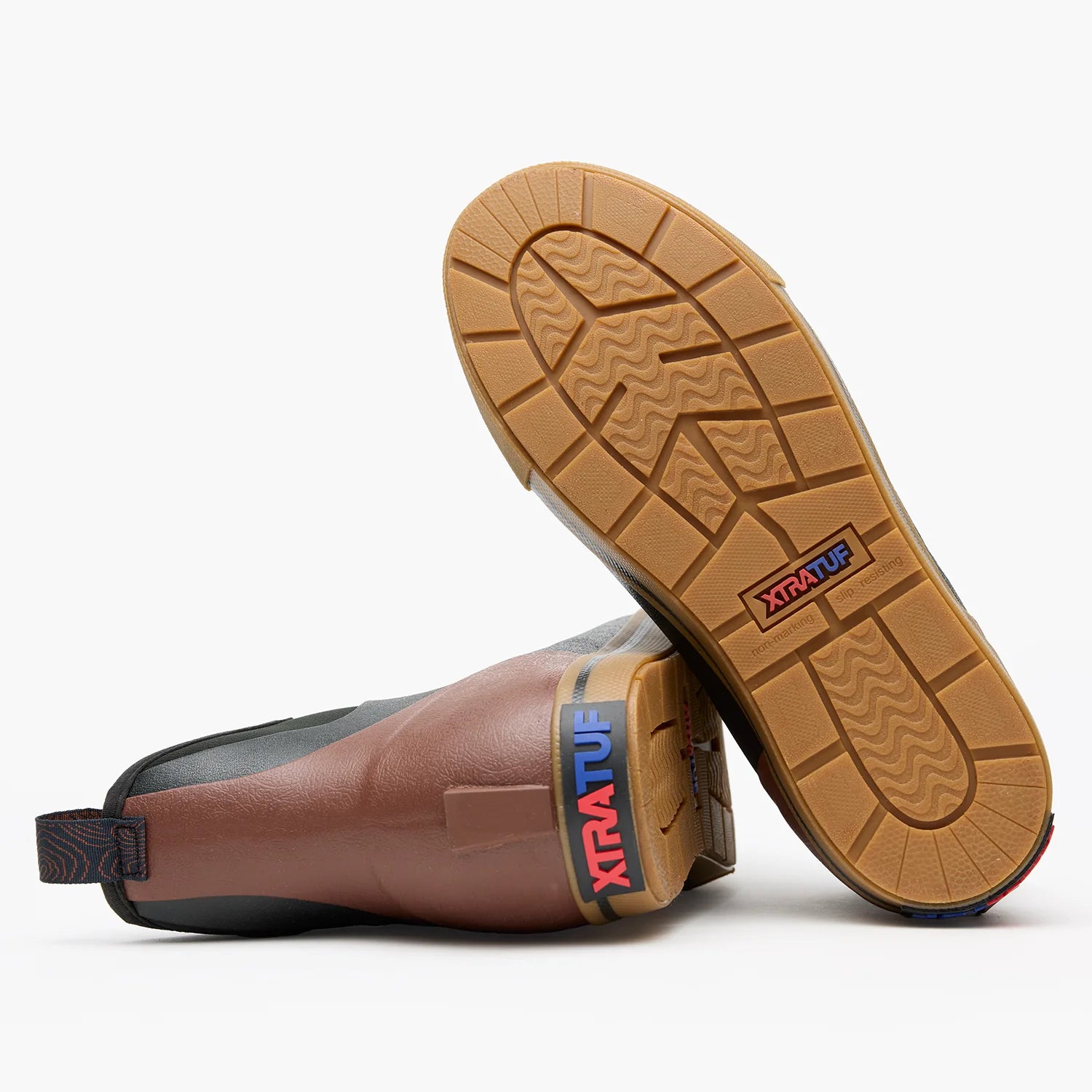 XtraTuf Men's 6" Camp Fleece-Lined Ankle Deck Boot - Black XMADBC00