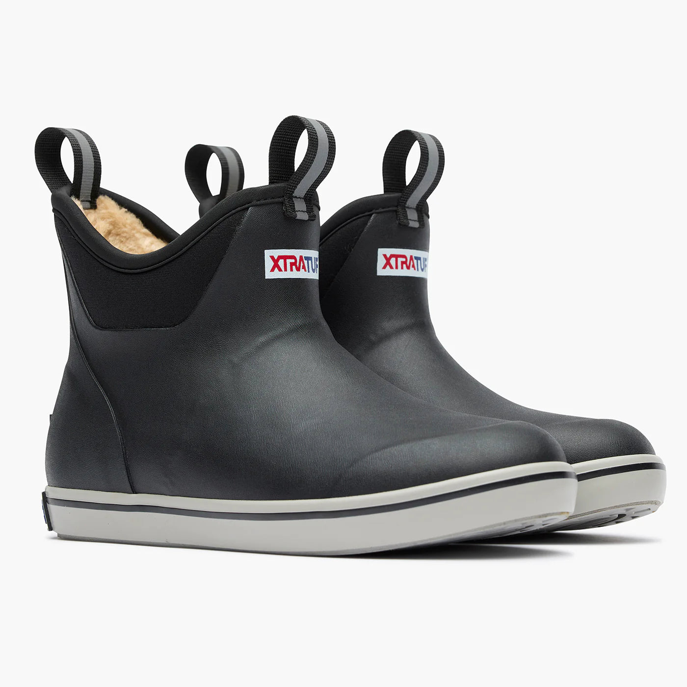 XtraTuf Women's 6" Fleece Lined Ankle Deck Boot - Black XWAB000T