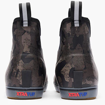 XtraTuf Women's 6" Ankle Deck Boot Black Camo XWAB002