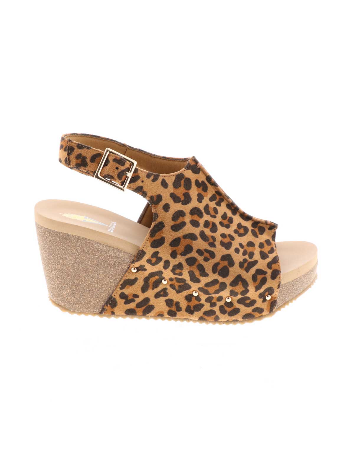 Volatile Women's Division Wedge Sandal - Tan/Leopard