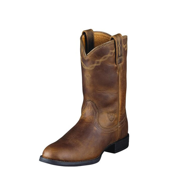 Ariat Women's 9" Heritage Roper Western Boot - Distressed Brown 10000797 - ShoeShackOnline