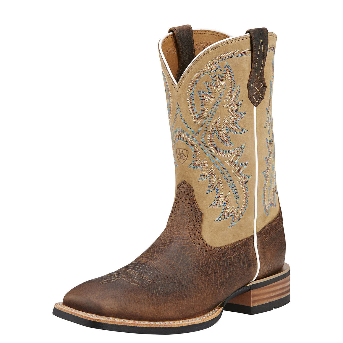 Ariat Men's 11" Quickdraw Western Boots - Tumbled Bark/Beige 10002224 - ShoeShackOnline