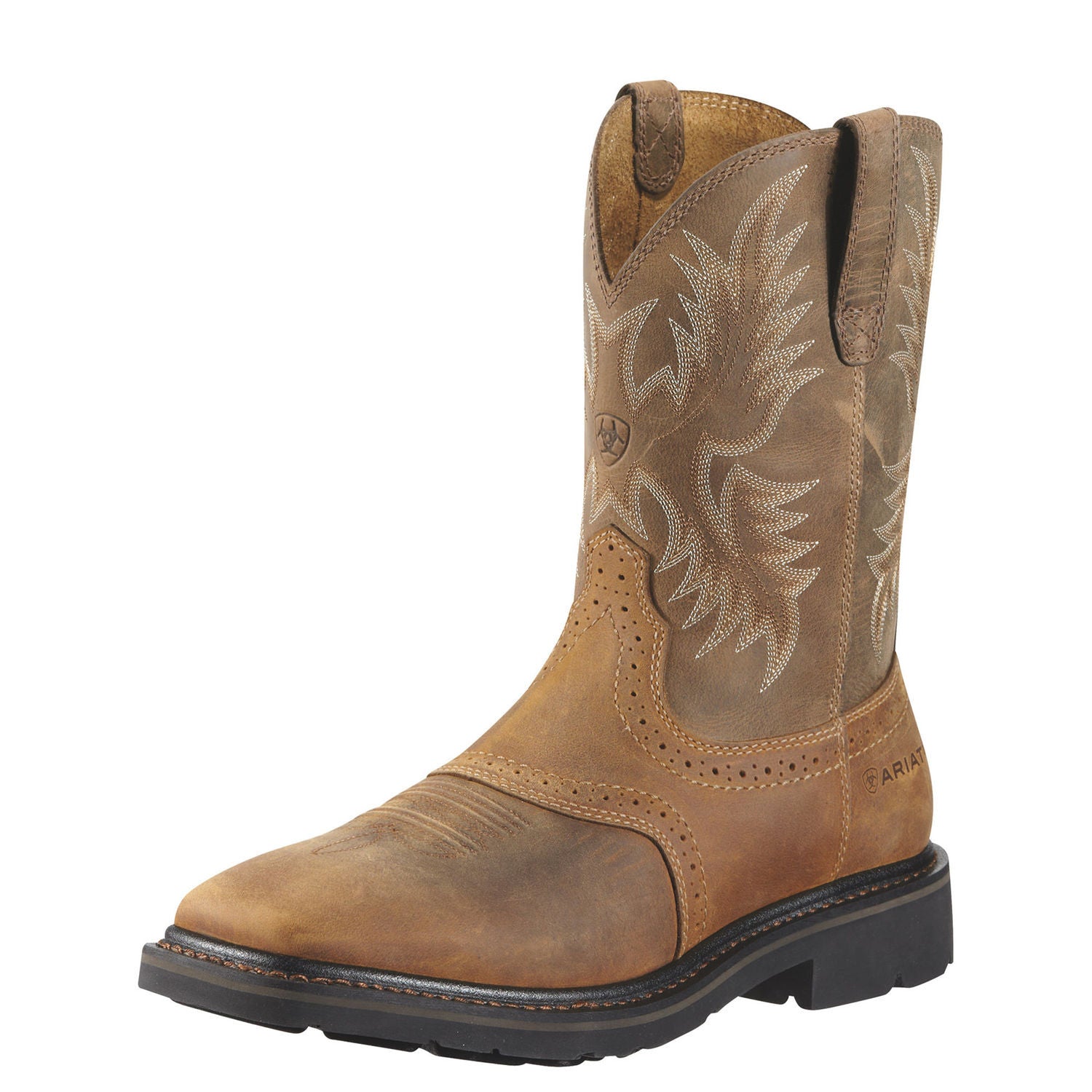 Ariat Men's Aged Bark Sierra Square Toe Work Boots - ATS Max Technology, Electrical Hazard Rated, Duratread Sole - View #6