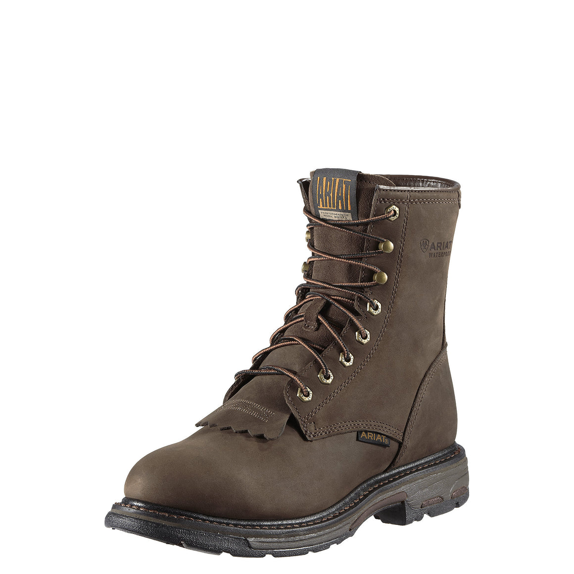 Ariat Men's 8" Workhog Waterproof Work Boot - Distressed Brown 10011939