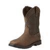 Ariat Men's 10" Groundbreaker Wide Square Toe Waterproof Steel Toe Work Boot - Palm Brown 10015196