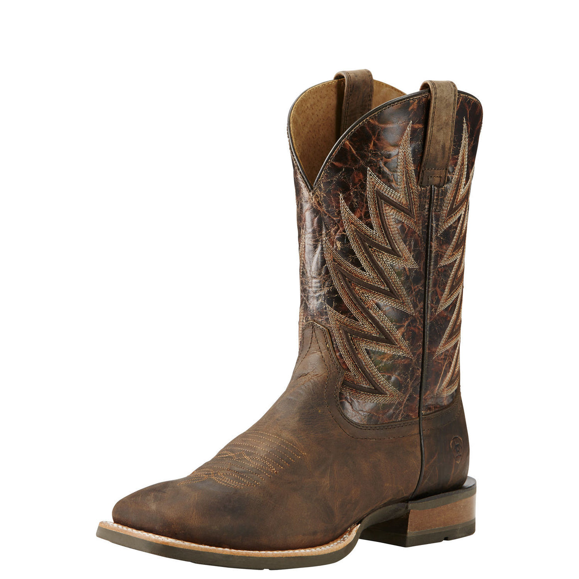 Ariat Men's 11" Challenger Western Boots - Branding Iron Brown 10018695 - ShoeShackOnline