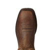 Ariat Men's 10" Groundbreaker Square Toe Pull-On Work Boots - Brown 10020059 - ShoeShackOnline