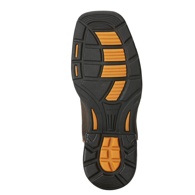 Ariat Kid's 8" Workhog Wide Square Toe Western Boot - Bruin Brown 10021452 - ShoeShackOnline