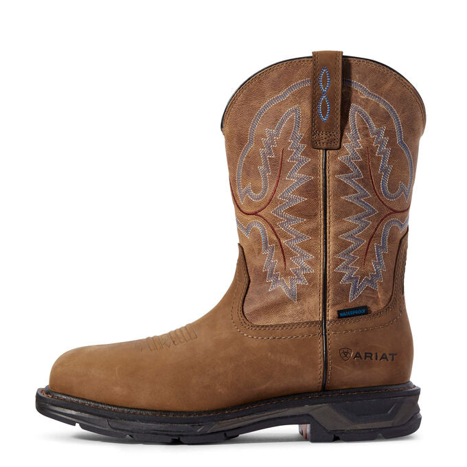 Ariat Men's 11" Workhog XT Waterproof Wide Square Toe Work Boot - Brown 10031474 - ShoeShackOnline