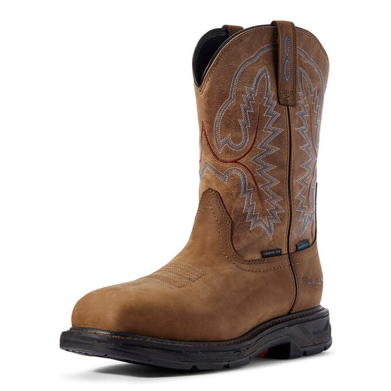 Ariat Men's 11" Workhog XT Waterproof Carbon Toe Work Boot - Brown 10031483 - ShoeShackOnline