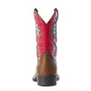 Ariat Kid's 8" Cowboy VentTEK Western Boot - Brown/Hot Pink 10031489 - ShoeShackOnline