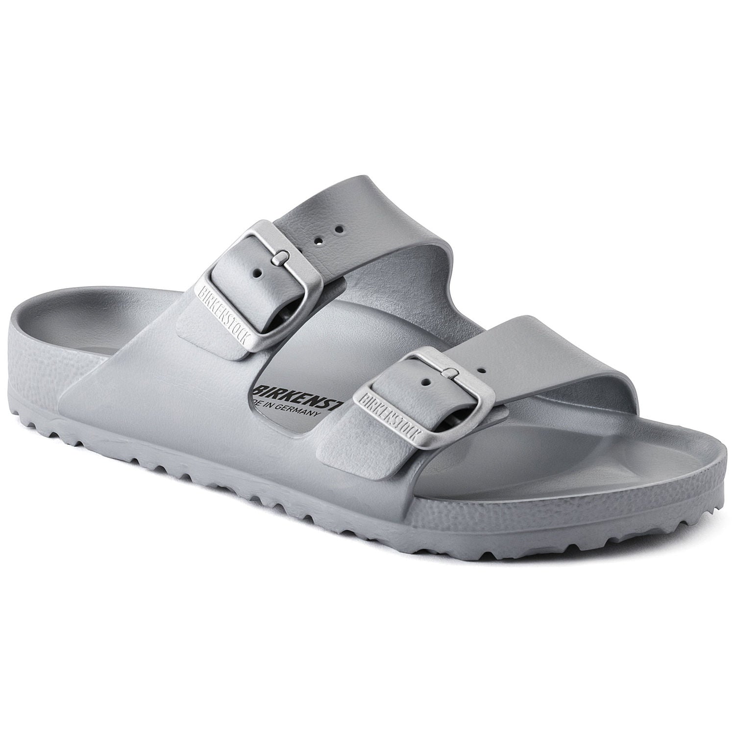 Birkenstock Women's Arizona EVA Sandal Metallic Sliver - 1003491 - ShoeShackOnline